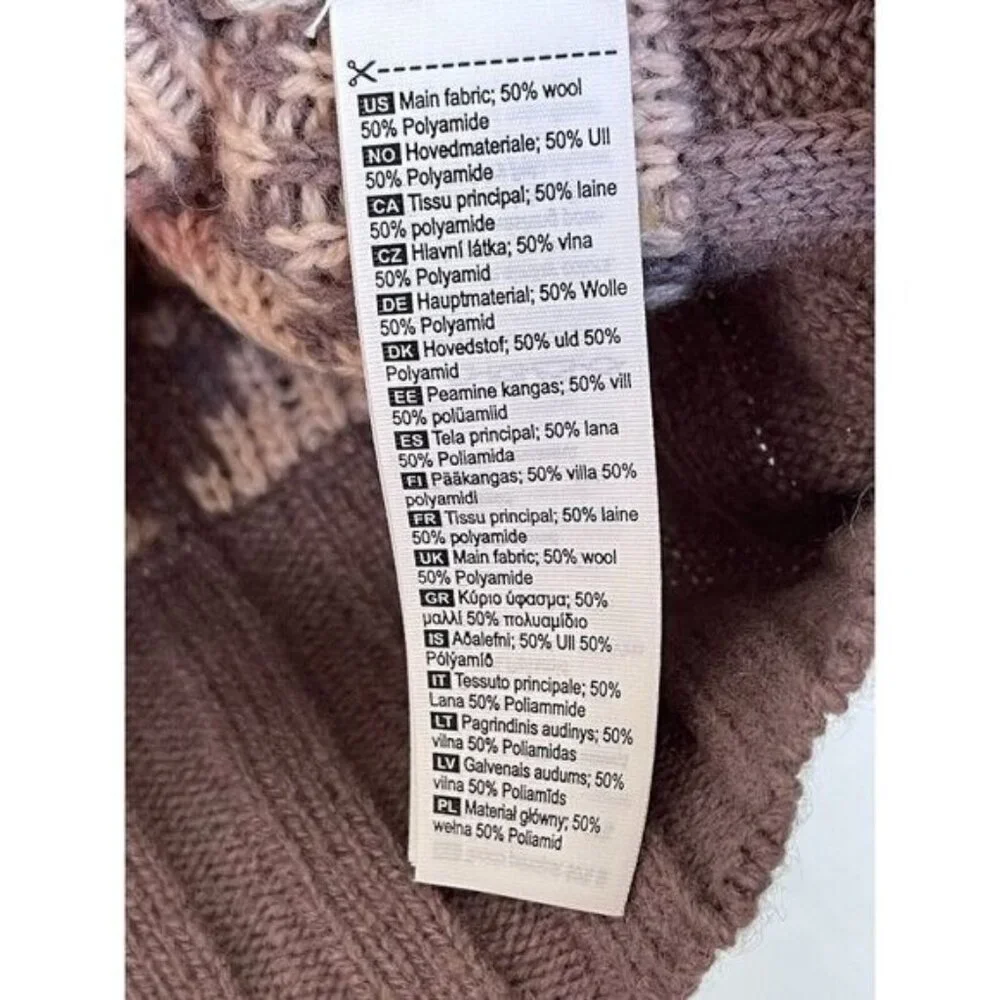 Kari Traa Sweater Womens Size Medium Froya Nordic  Purple Pink‎ Taupe Apr…